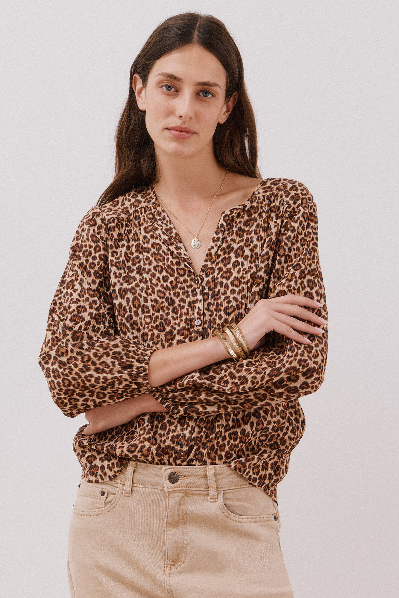 Cortefiel Blusa gola redonda