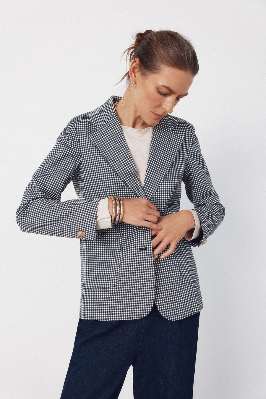 Blazer de punto piqué