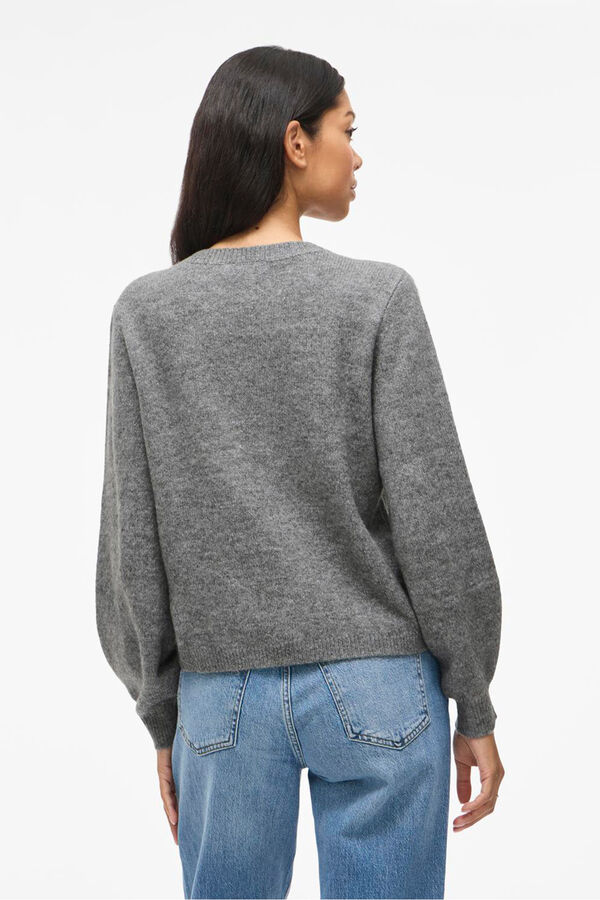 Vila C&aacute;rdigan de punto abotonado Gris