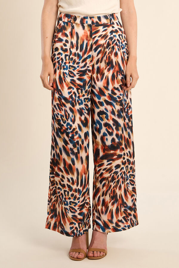 Molly Bracken Pantal&oacute;n de mujer largo con estampado Multicolor