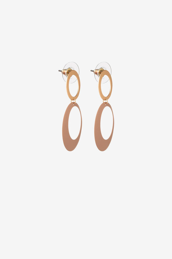 Cortefiel Drop earrings with colourful details Gold
