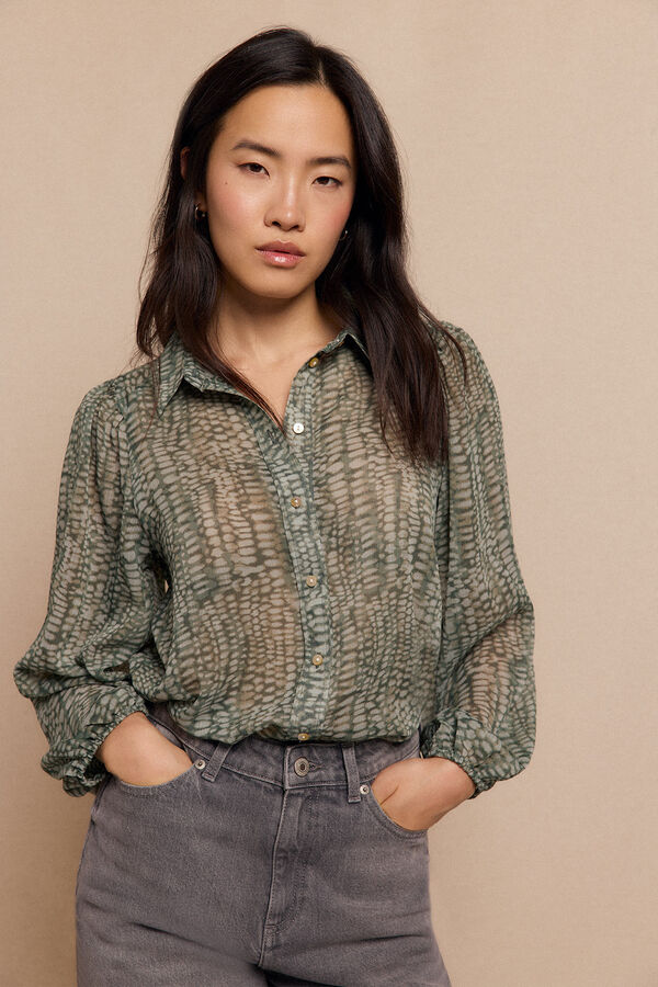 Slowlove Camisa estampada Green