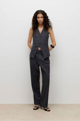 Vero Moda Chaleco de cierre abotonado Gris oscuro