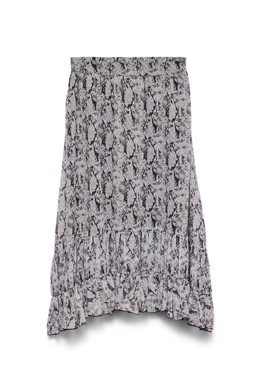 Falda midi con volante