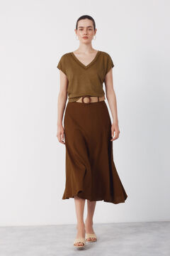 Cortefiel Falda vuelo con cintur&oacute;n