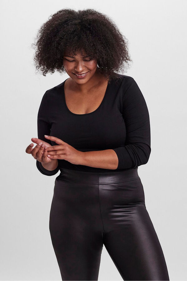 Vero Moda Curve Camiseta b&aacute;sica talla grande Negro