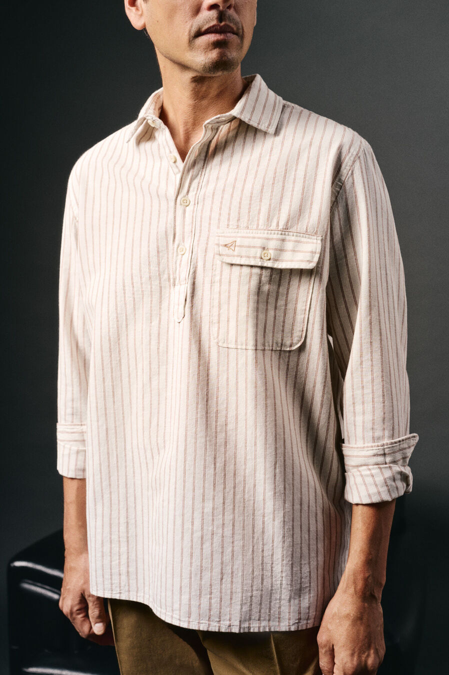 Polera de algodón con lino