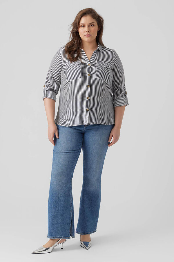 Vero Moda Curve Plus size shirt Printed blue