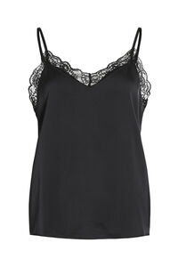 Vila Top lencero satinado con encaje