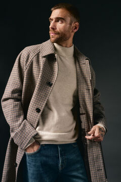 OOTO Sobretudo xadrez ingl&ecirc;s