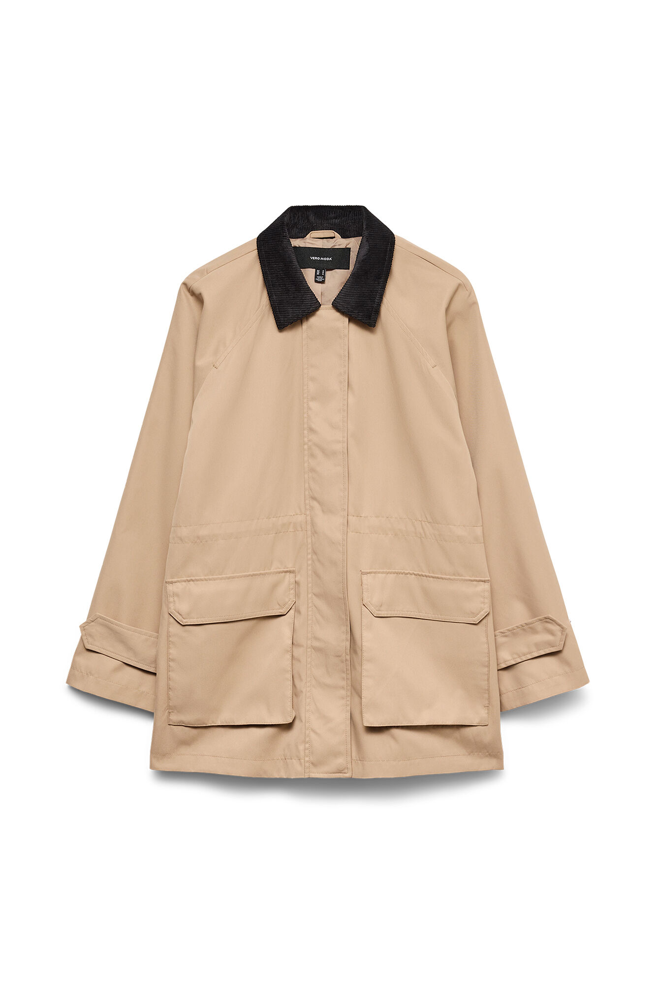 Vero Moda Chaqueta encerada y forro tartan