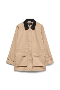 Vero Moda Chaqueta encerada y forro tartan