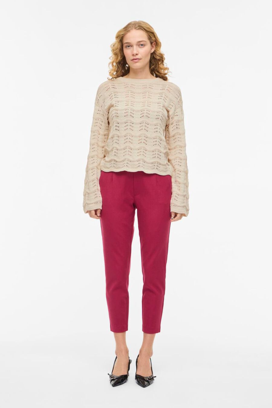 Jersey punto pointelle de algodón orgánico