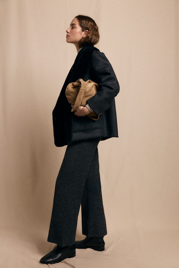 Slowlove Pantal&oacute;n ancho de punto Grey