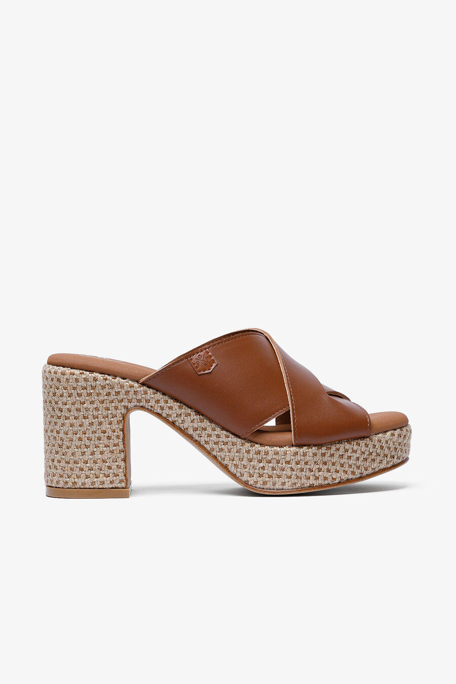 Sandalia cuña tacón señora Melibea Piel