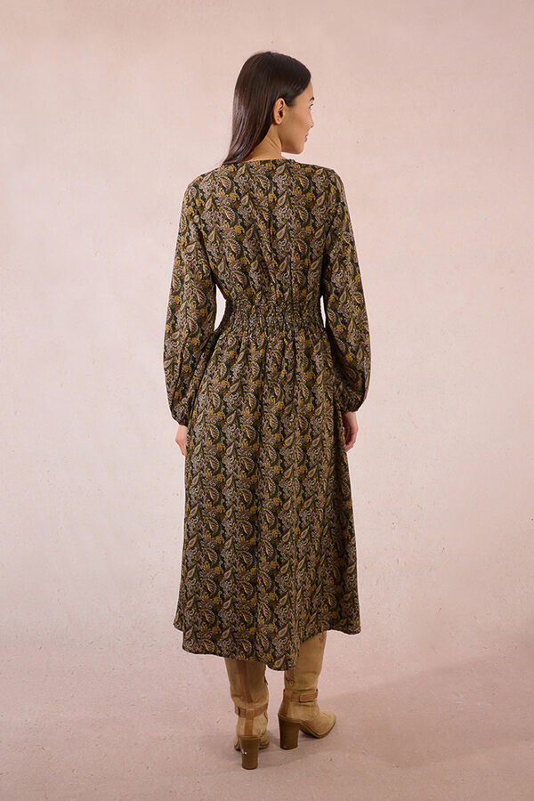 Molly Bracken Vestido longo com estampado e pregas Multicolorido