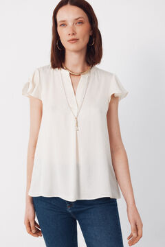 Cortefiel Blusa fluida manga vuelo