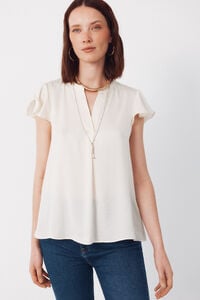 Cortefiel Blusa fluida manga com folho