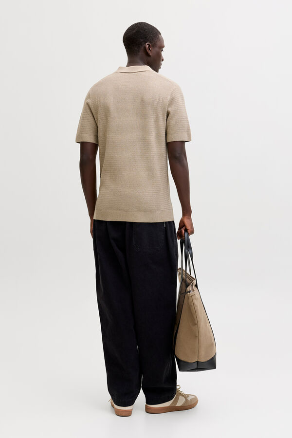 Jack & Jones Polo punto algod&oacute;n Beige