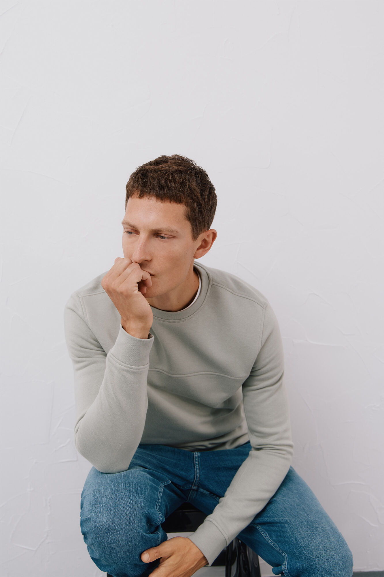 Cortefiel Sudadera cuello caja