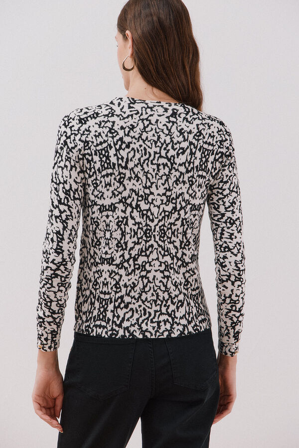 Cortefiel Jersey manga larga Negro