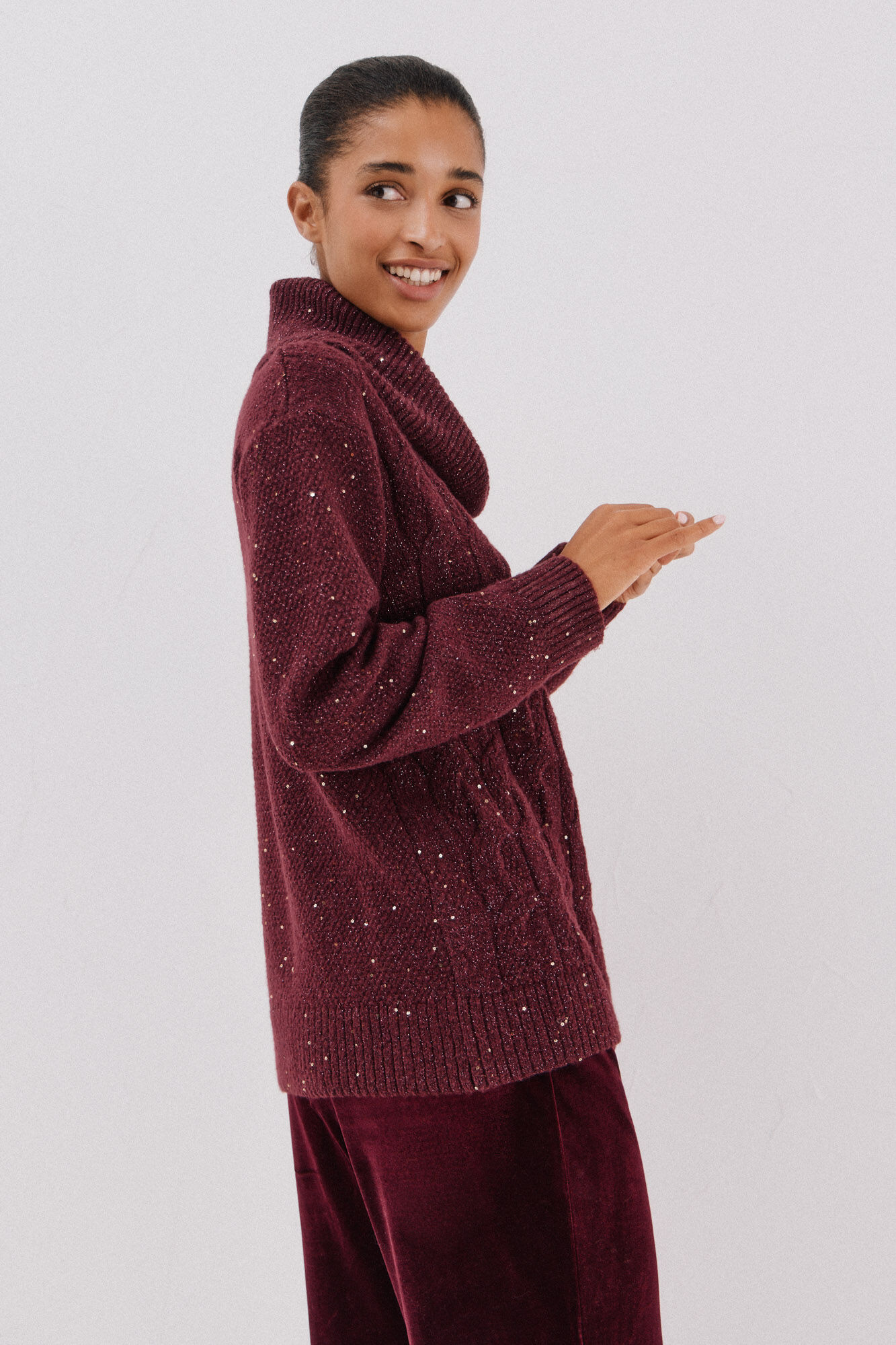 Cortefiel Jersey punto lentejuelas