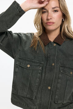 Vero Moda Chaqueta corta cuello contraste