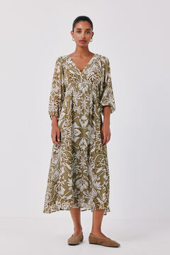 Cortefiel Vestido estampado fluido