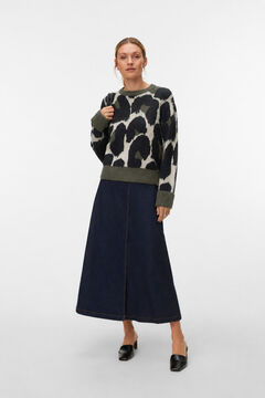 Vero Moda Jersey de punto estampado Verde oscuro