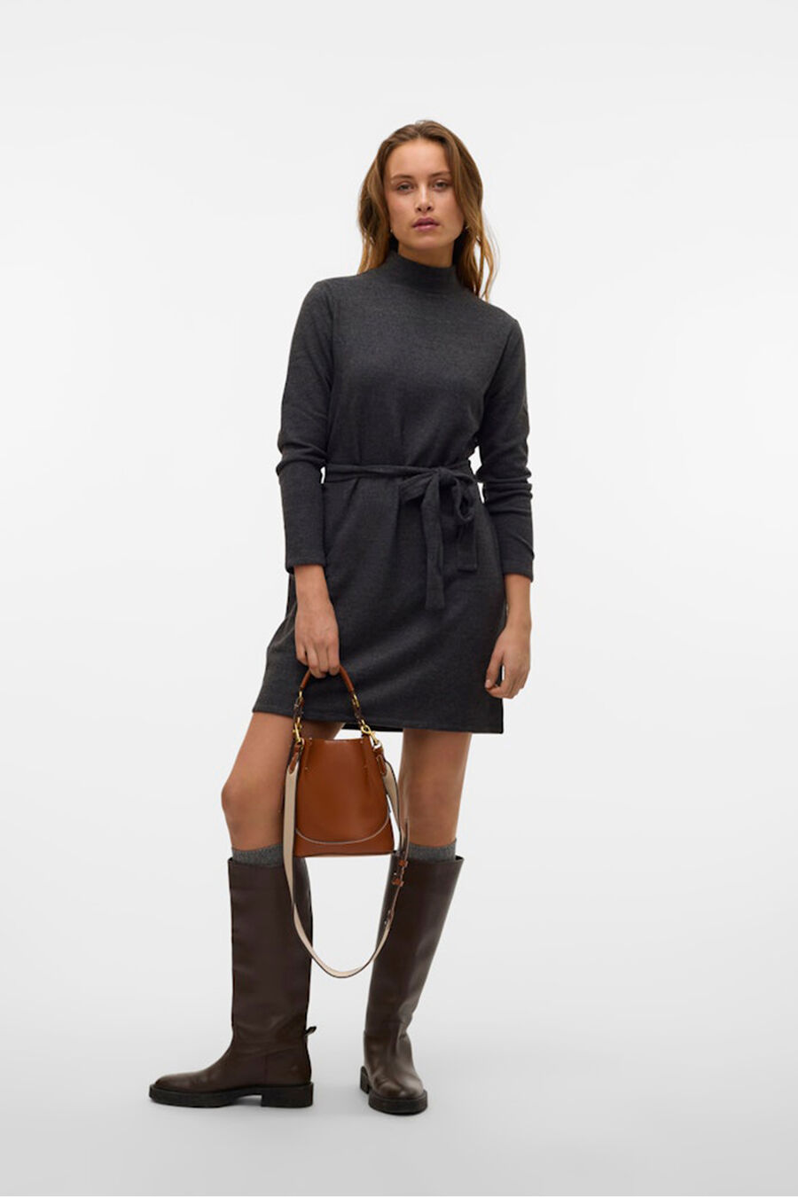 Vestido corto de punto