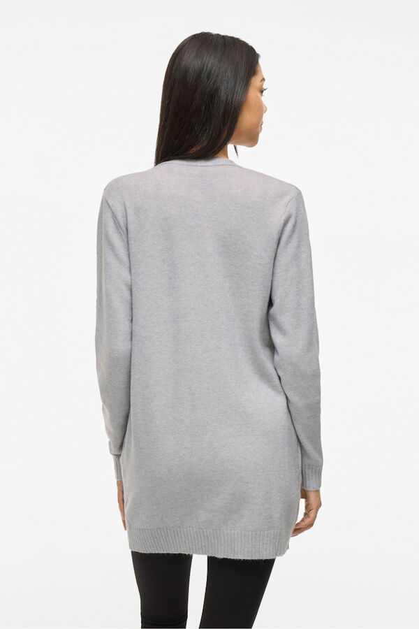 Vila C&aacute;rdigan de punto con viscosa Gris