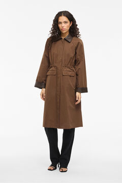 Vila Sobretudo longo com gola polipele