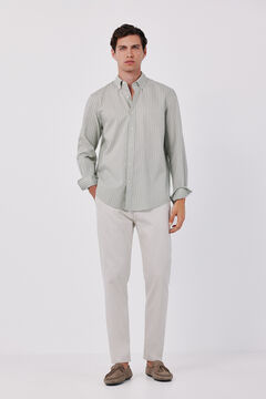 Cortefiel Camisa de riscas oxford leve