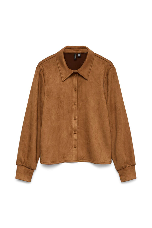Vero Moda Camisa efecto ante Marr&oacute;n