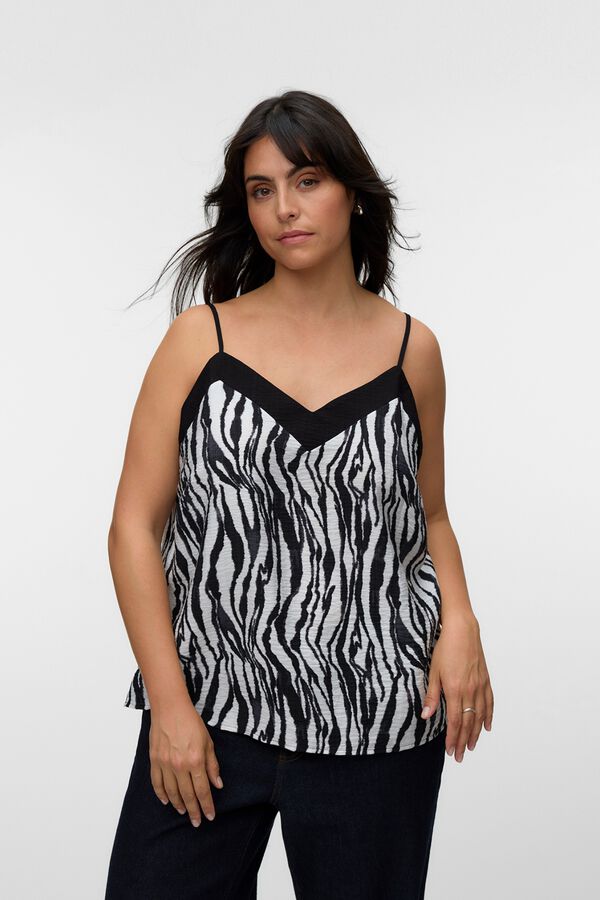 Vero Moda Curve Top de tirantes talla grande Negro