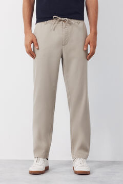 Cortefiel Pantal&oacute;n chino algod&oacute;n tencel tapered