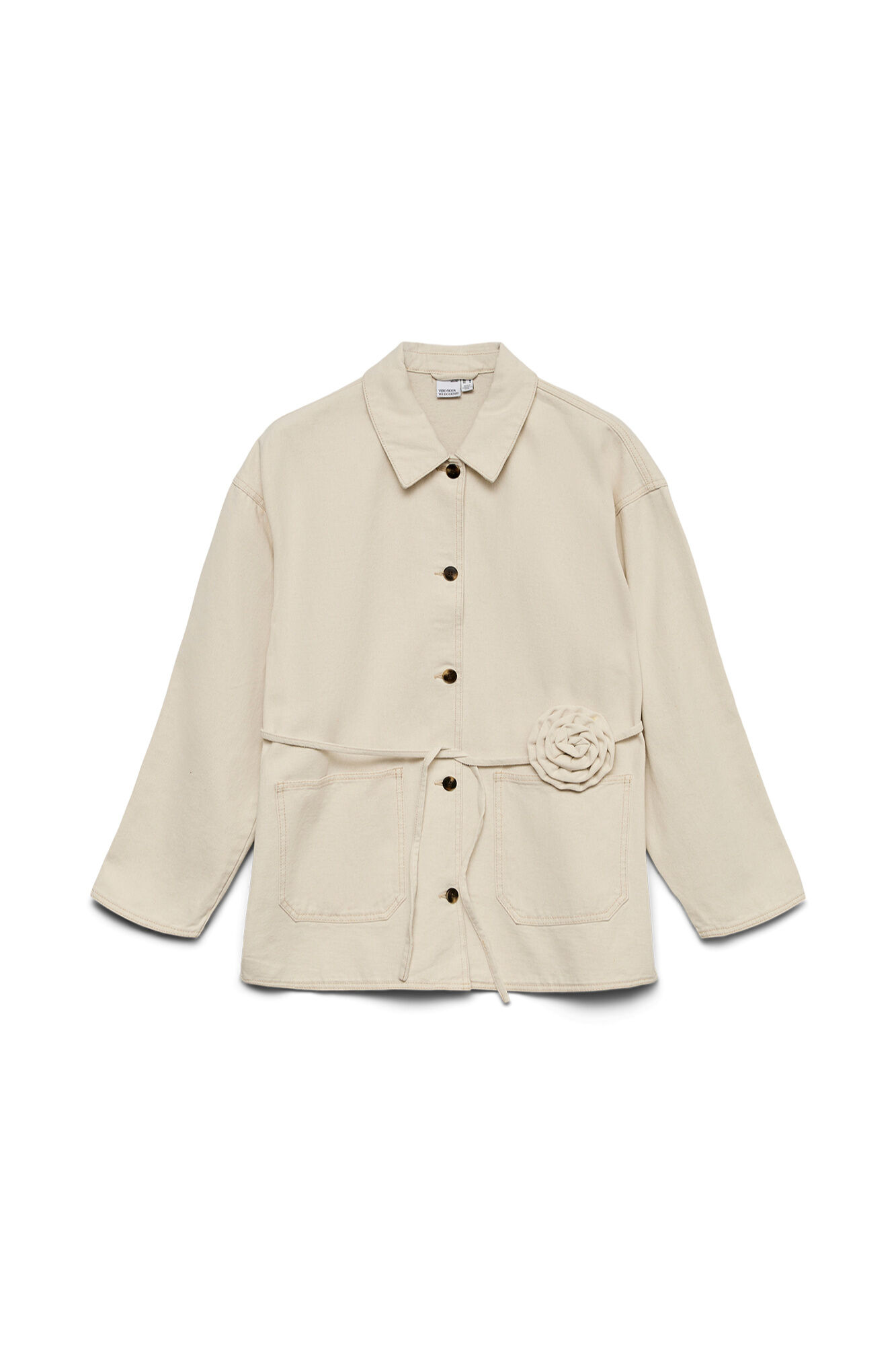 Vero Moda Casaco com detalhe de flor em denim