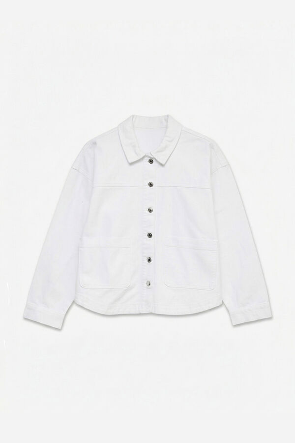 Vero Moda Cazadora vaquera de mujer corte recto Blanco