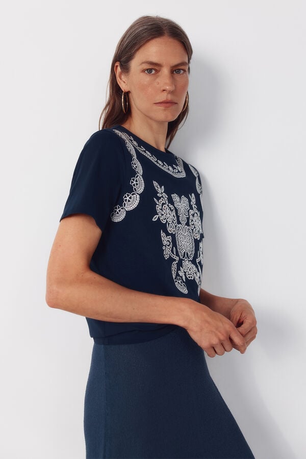 Cortefiel T-shirt estampada Azul