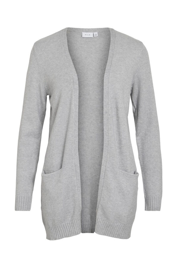 Vila C&aacute;rdigan de punto con viscosa Gris