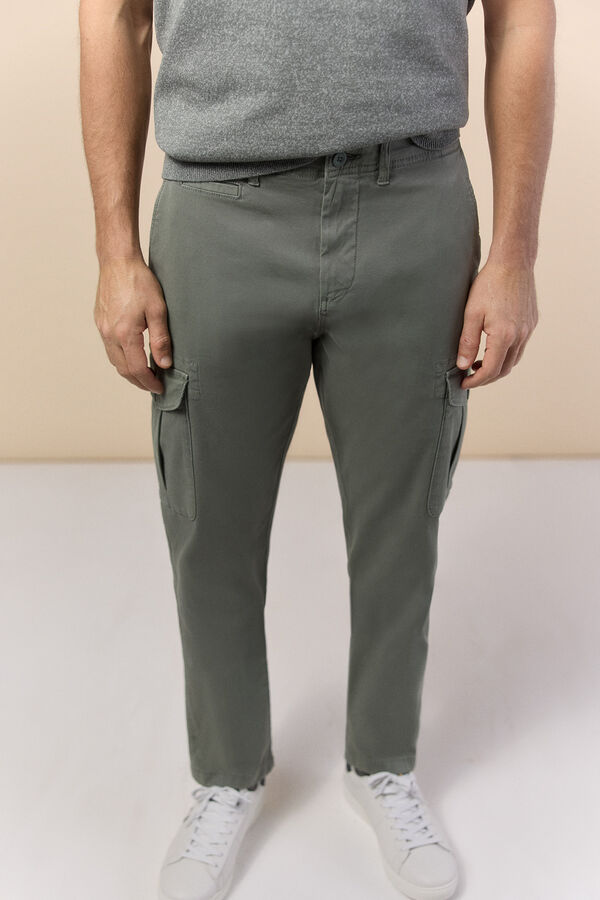 OOTO Pantal&oacute;n cargo slim Kaki
