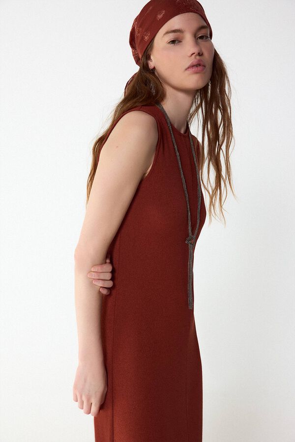 Slowlove Vestido b&aacute;sico estructura Brown