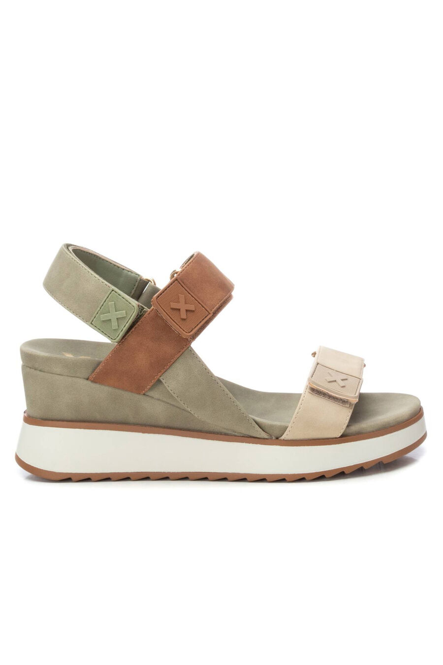 Sandalia cuña señora tira adherente