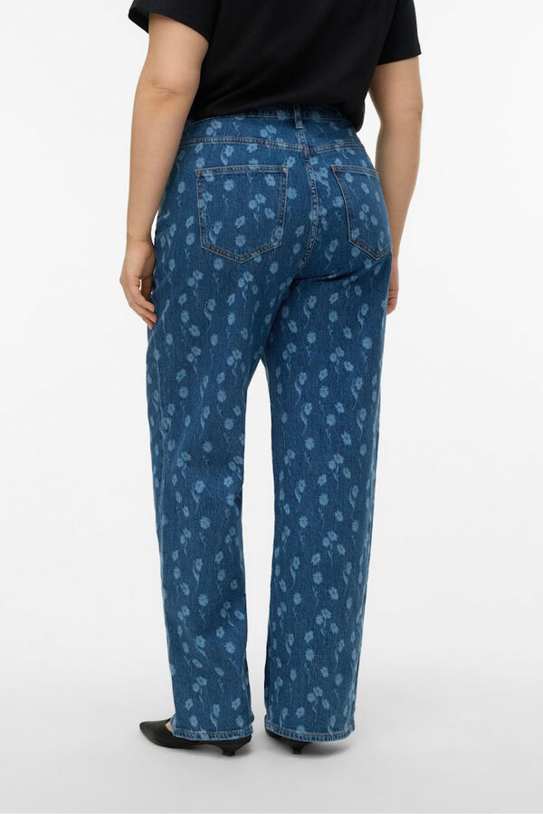 Vero Moda Curve Vaqueros anchos talla grande Azul