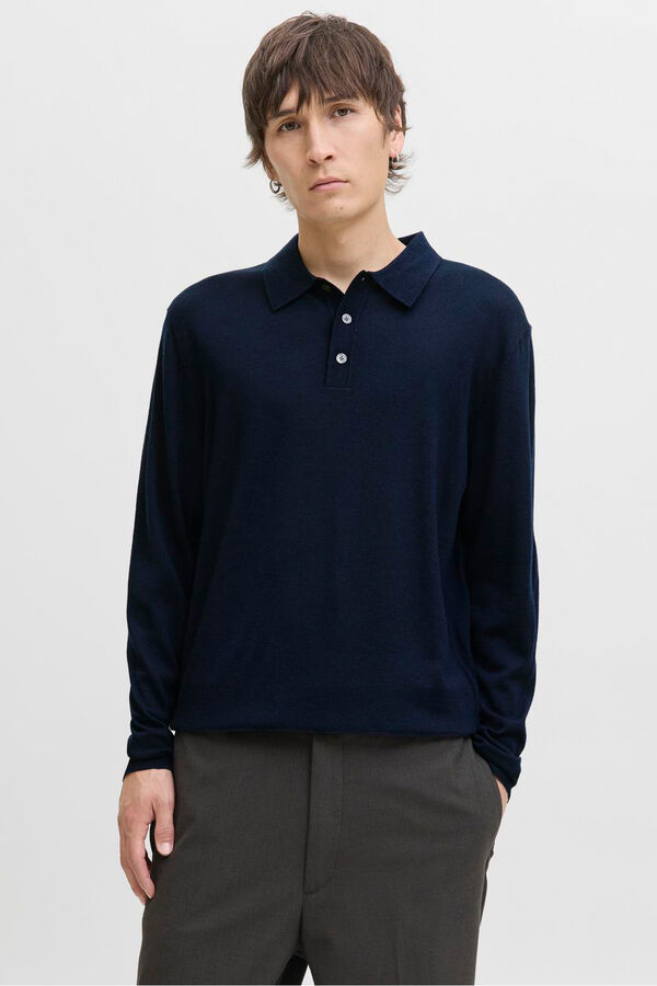 Jack & Jones Jersey polo regular fit Azul marino
