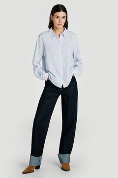 Vila Camisa con bordados de algod&oacute;n y viscosa