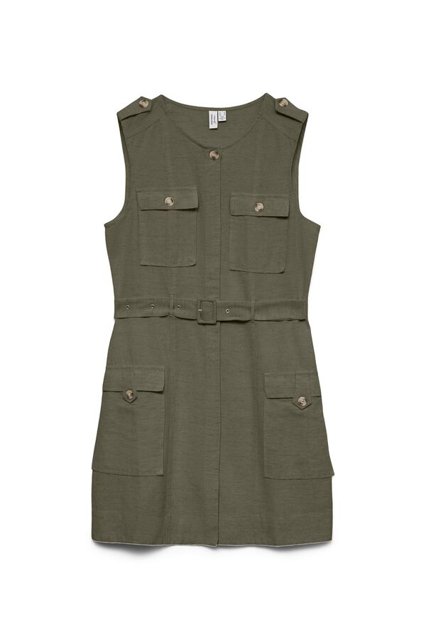 Vero Moda Vestido curto estilo safari Verde