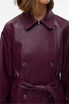 Vero Moda Sobretudo longo de trench sint&eacute;tico