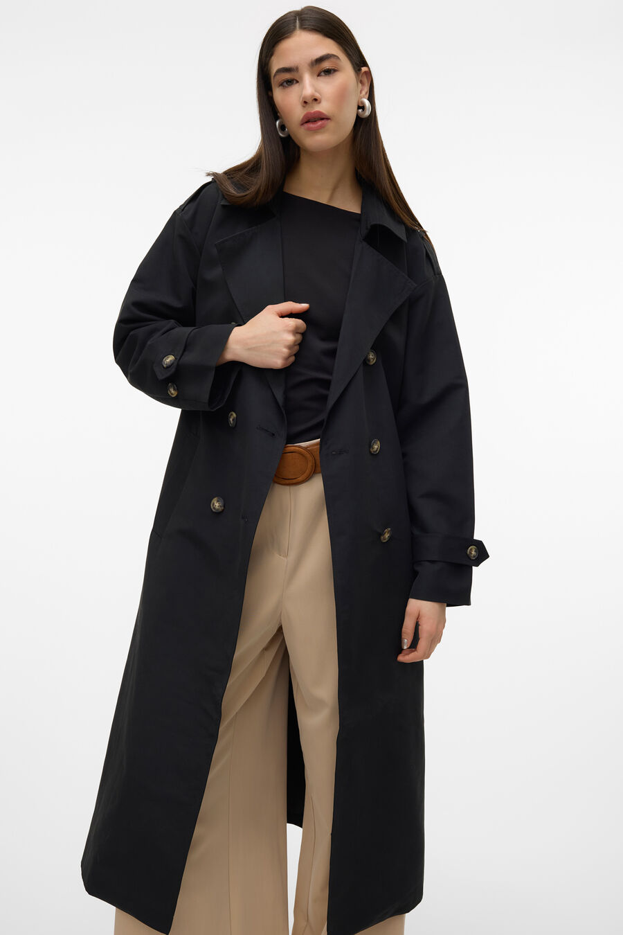 Gabardina larga básica