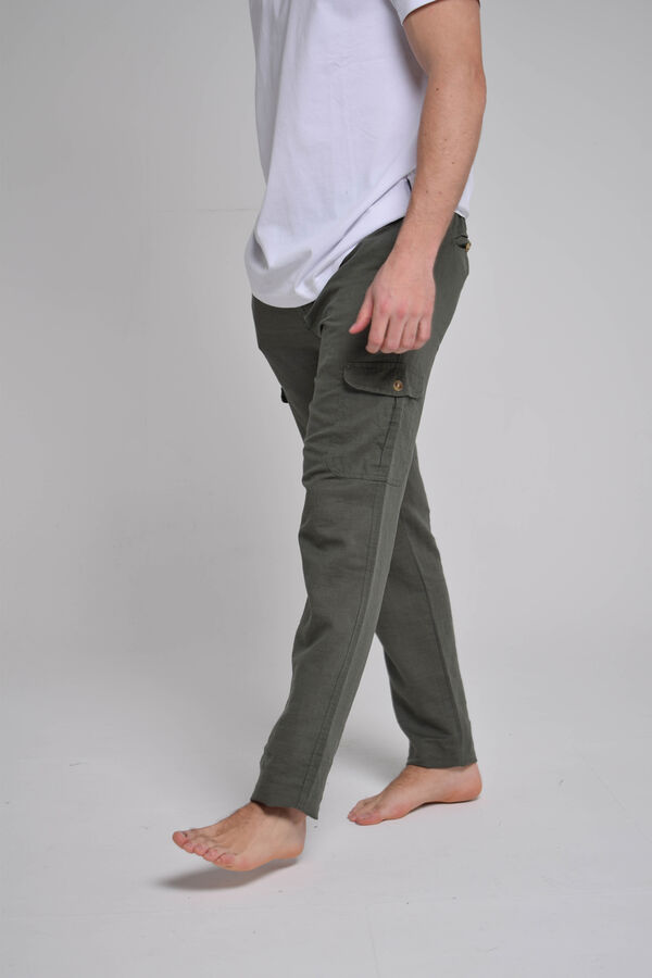 Cloking Linen Cargo Pants Green